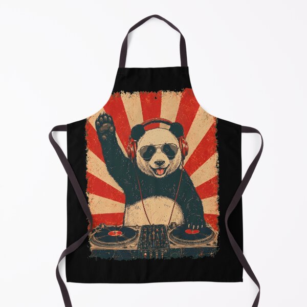 Item preview, Vintage DJ Panda With Headphones Art Animal Lover designed and sold by DoodleTortle.