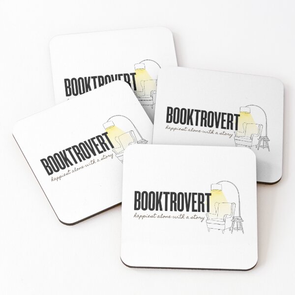 Item preview, Booktrovert Happiest Alone With A Story - Bookish Art designed and sold by Ar0undTheW0rld.
