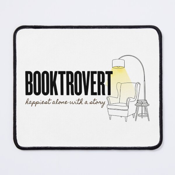 Item preview, Booktrovert Happiest Alone With A Story - Bookish Art designed and sold by Ar0undTheW0rld.