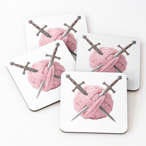 Item preview, Armed And Crafty Knitting Needle Swords Yarn designed and sold by ryanguas.