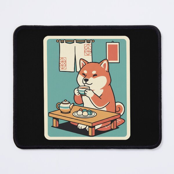 Item preview, Cozy Shiba Tea Time Cute Japanese Style Relaxing Dog designed and sold by JordynLadukeg65.