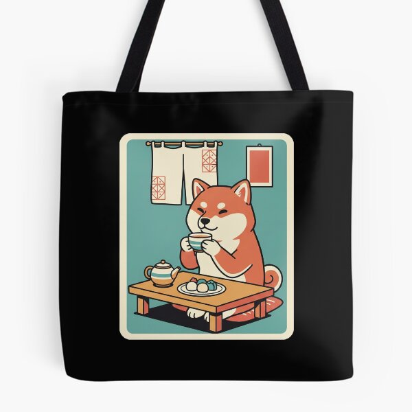 Item preview, Cozy Shiba Tea Time Cute Japanese Style Relaxing Dog designed and sold by JordynLadukeg65.