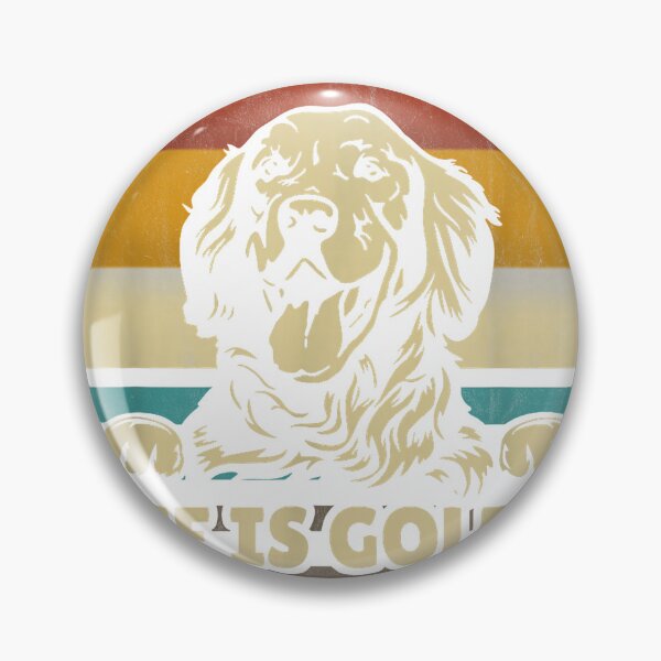 Item preview, Golden-Retriever-Dog-Life-is-Golden-Retro-Vintage-T-Shirt-Small designed and sold by RKdrawings.
