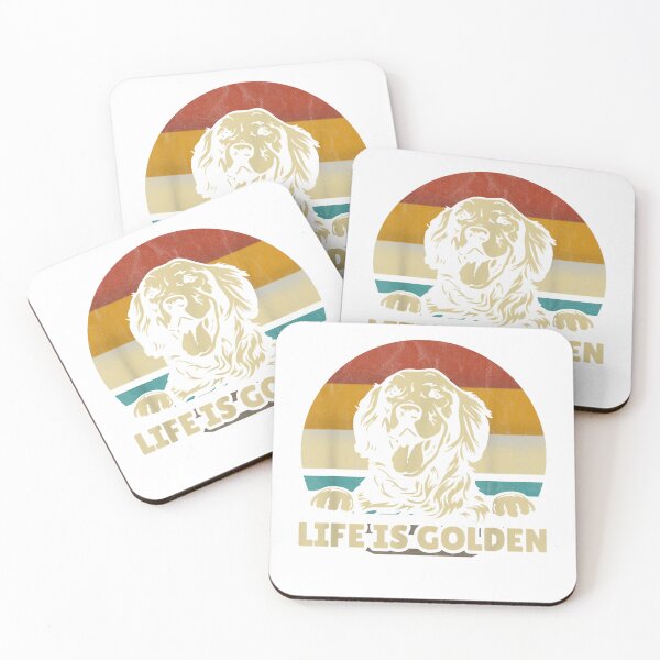 Item preview, Golden-Retriever-Dog-Life-is-Golden-Retro-Vintage-T-Shirt-Small designed and sold by RKdrawings.