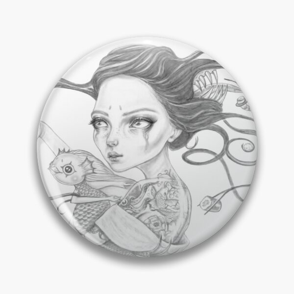 Item preview, A futakuchi onna yokai and her little amabie friend designed and sold by samcrow.