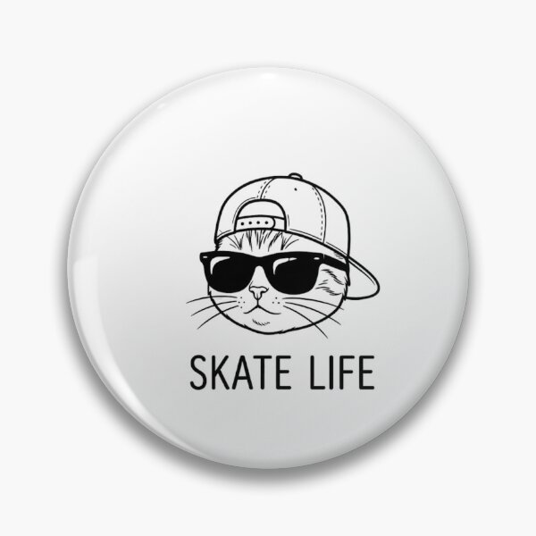 Item preview, Skate Life Skateboarder Cat Minimalist Sketch designed and sold by GiggleInkTees.