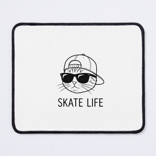 Item preview, Skate Life Skateboarder Cat Minimalist Sketch designed and sold by GiggleInkTees.