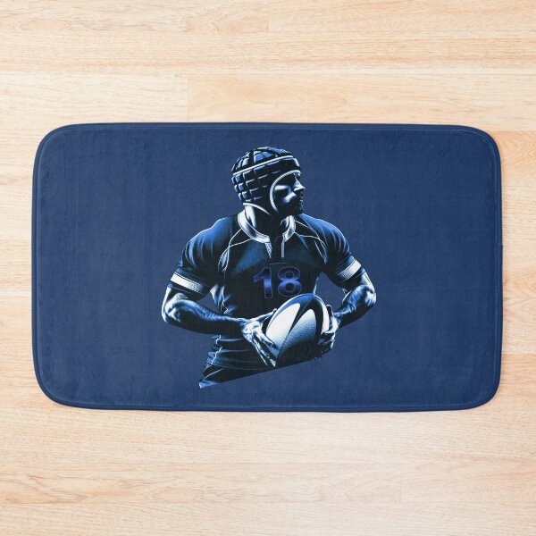 Item preview, Rugby football player jersey number 18, blue, dressed in action designed and sold by Segasprojects.