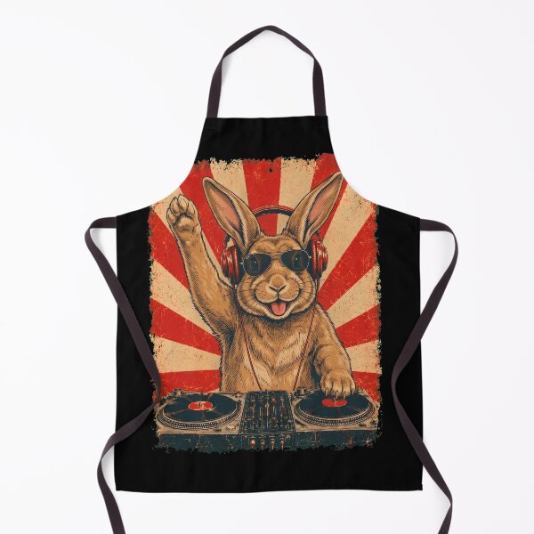 Item preview, Vintage DJ Rabbit With Headphones Art Animal Lover designed and sold by DoodleTortle.