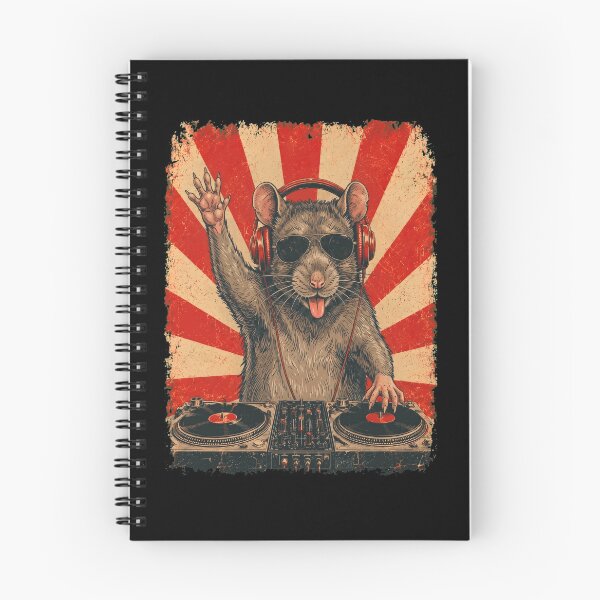 Item preview, Vintage DJ Rat With Headphones Art Animal Lover designed and sold by DoodleTortle.
