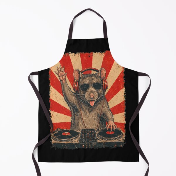 Item preview, Vintage DJ Rat With Headphones Art Animal Lover designed and sold by DoodleTortle.