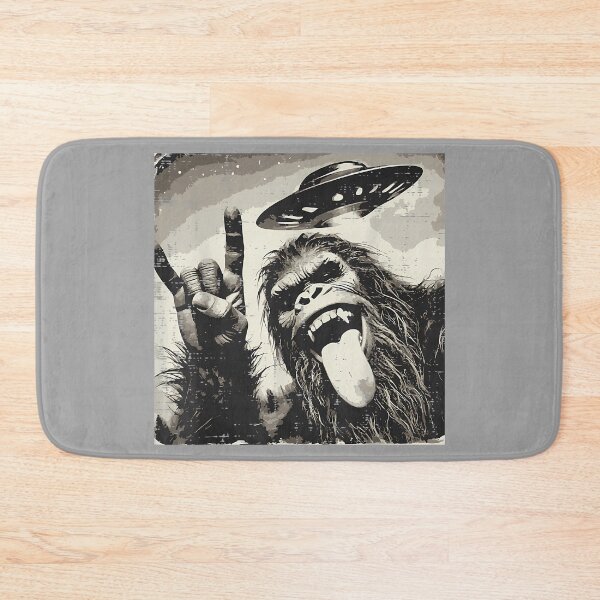 Item preview, Bigfoot Rocker Tongue UFO Selfie Sasquatch Rock Men Boys Kid designed and sold by GreggRoss.