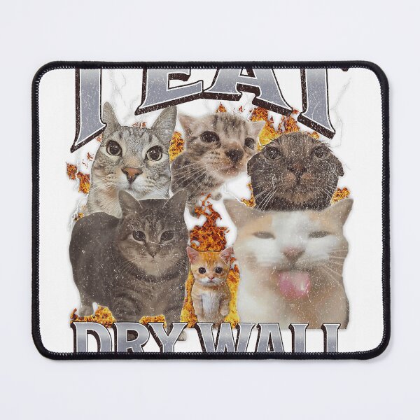 Item preview, I-Eat-Drywall-Funny-Cat-Meme-Bootleg-Graphic-Men-Women-T-Shirt designed and sold by RKdrawings.