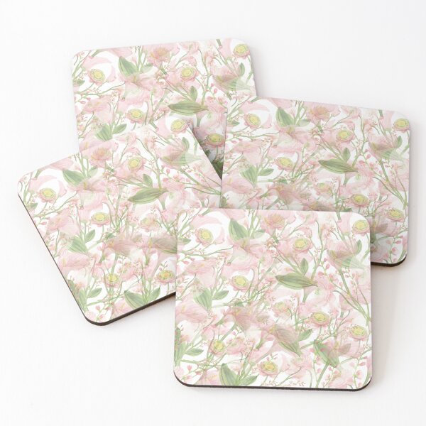 Artikelvorschau, Zartrosa Aquarell-Blumenmuster entworfen und verkauft von Serenity2Co.