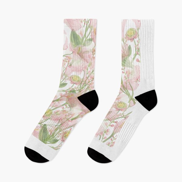 Artikelvorschau, Zartrosa Aquarell-Blumenmuster entworfen und verkauft von Serenity2Co.