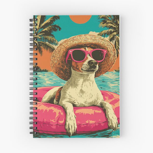 Item preview, Jack Russell with Sunglasses Cute Dog Tropical Pool Party designed and sold by Littermin.