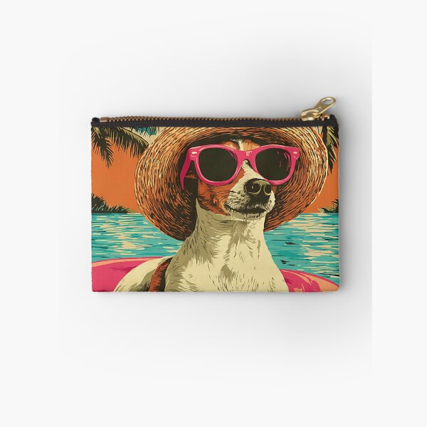 Item preview, Jack Russell with Sunglasses Cute Dog Tropical Pool Party designed and sold by Littermin.