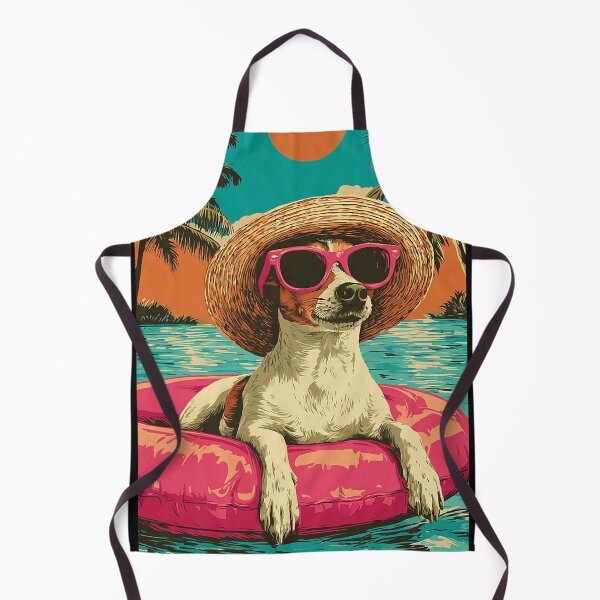 Item preview, Jack Russell with Sunglasses Cute Dog Tropical Pool Party designed and sold by Littermin.