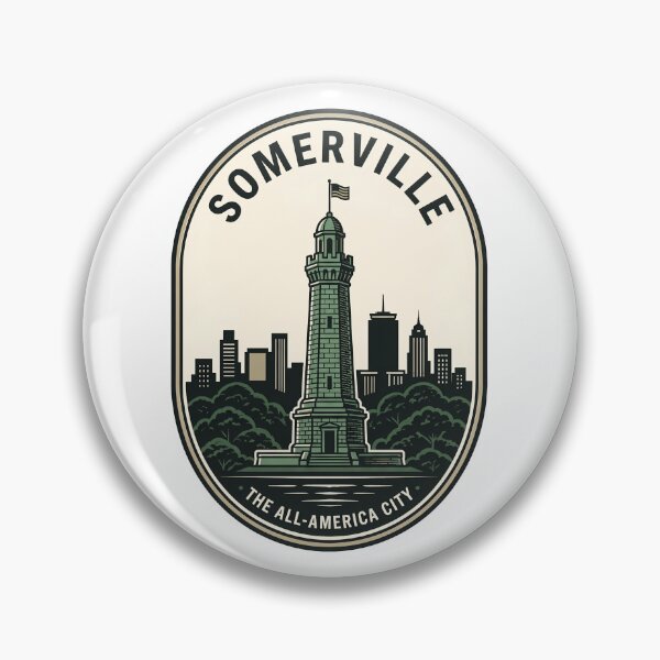 Item preview, Vintage Somerville Massachusetts Prospect Hill Tower Badge designed and sold by k3rstman1.