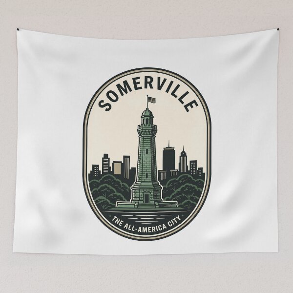 Item preview, Vintage Somerville Massachusetts Prospect Hill Tower Badge designed and sold by k3rstman1.