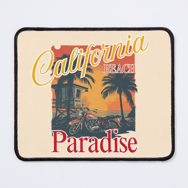 Item preview, California Beach Paradise – Retro Motorcycle Sunset designed and sold by SilverSeaBKK.