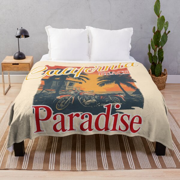 Item preview, California Beach Paradise – Retro Motorcycle Sunset designed and sold by SilverSeaBKK.