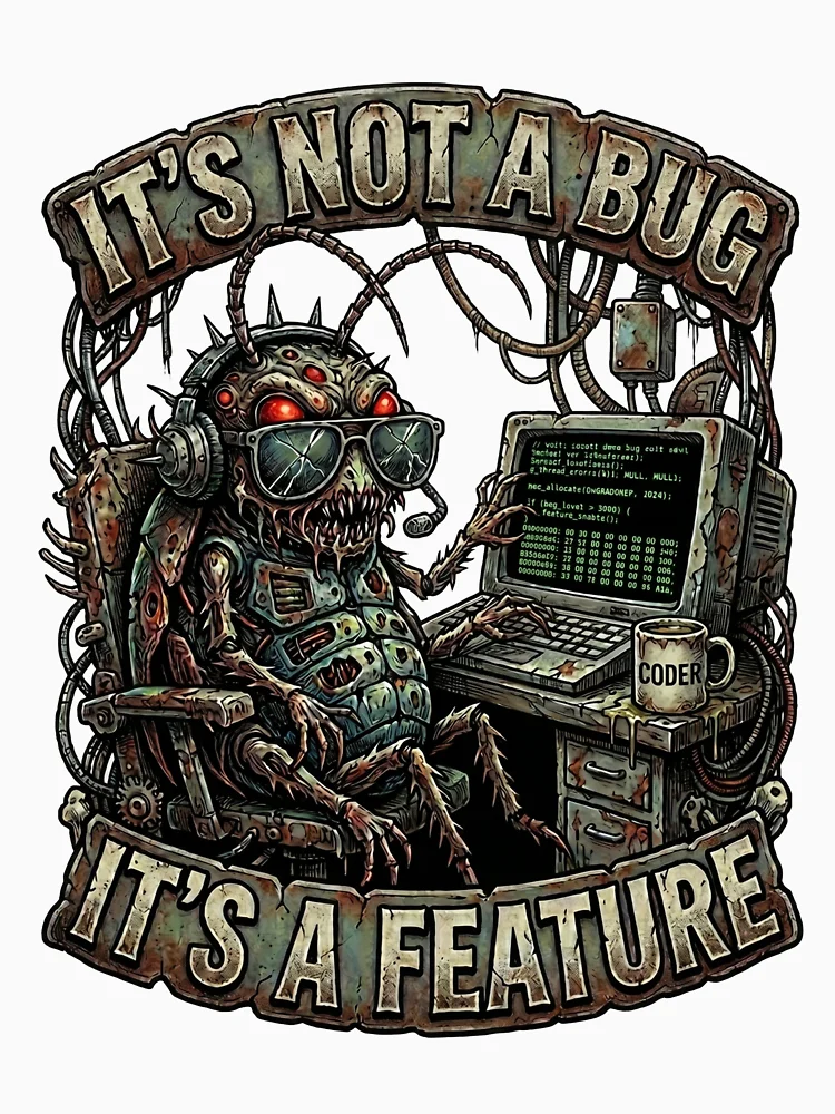 Thumbnail 6 of 6, Pullover Hoodie, Funny Programmer Bug Computer Engineer, Coding Humor designed and sold by SignalStatic.