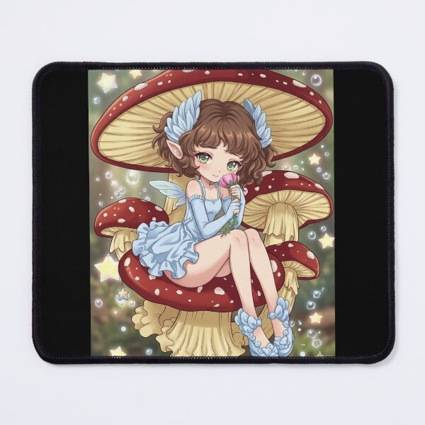 Item preview, Mushroom Fairy – Whimsical Anime Pixie Art designed and sold by The Creative Chaos Shop✨️.