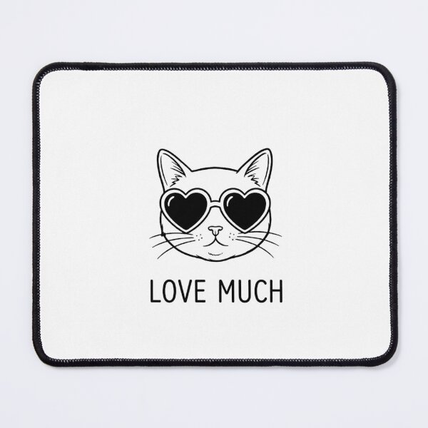 Item preview, Love Much Sweet Cat in Heart Shaped Sunglasses designed and sold by GiggleInkTees.