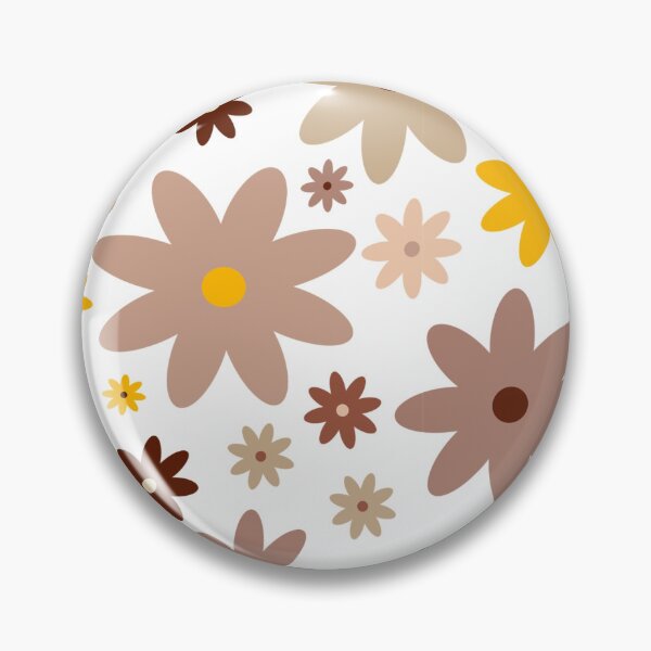 Item preview, Groovy Retro Daisies - Warm Neutral Flower Pattern  designed and sold by nora8820.