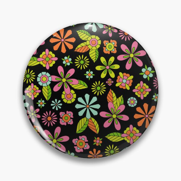 Item preview, Retro 70s Groovy Floral Seamless Pattern Flower Power Boho Colorful Nature Art designed and sold by DERA RAY.