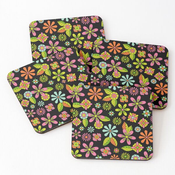 Item preview, Retro 70s Groovy Floral Seamless Pattern Flower Power Boho Colorful Nature Art designed and sold by DERA RAY.