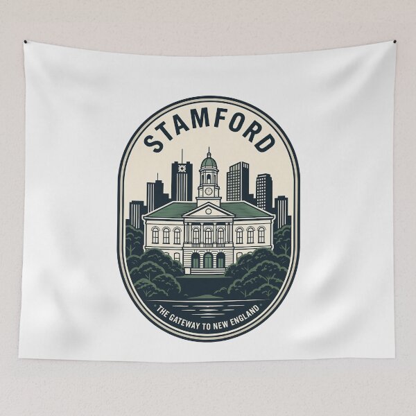 Item preview, Stamford Connecticut Gateway To New England Vintage Emblem designed and sold by k3rstman1.