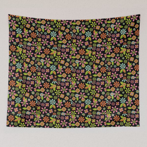 Item preview, Retro 70s Groovy Floral Seamless Pattern Flower Power Boho Colorful Nature Art designed and sold by DERA RAY.
