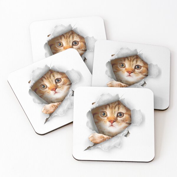 Item preview, Cat-Shirt,-Orange-Cat-Tshirt,-Cat-Torn-Cloth-Shirt,-Kitten-T-Shirt designed and sold by gidget-gadget.