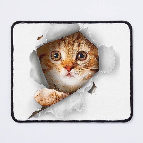 Item preview, Cat-Shirt,-Orange-Cat-Tshirt,-Cat-Torn-Cloth-Shirt,-Kitten-T-Shirt designed and sold by gidget-gadget.