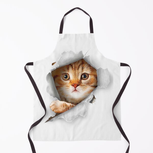 Item preview, Cat-Shirt,-Orange-Cat-Tshirt,-Cat-Torn-Cloth-Shirt,-Kitten-T-Shirt designed and sold by gidget-gadget.