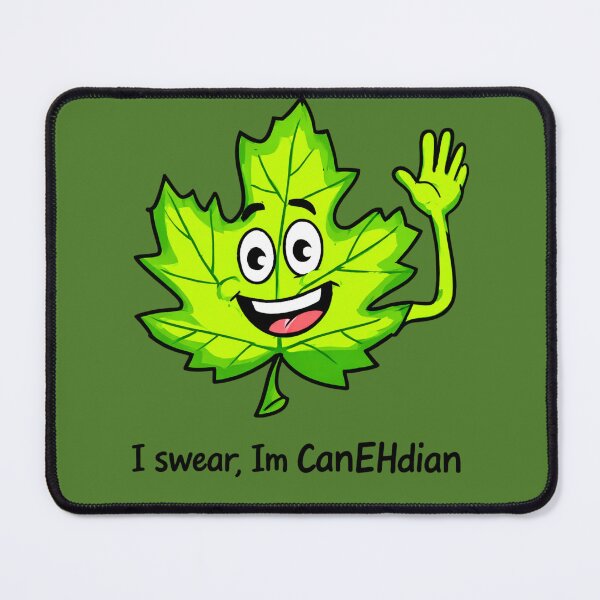 Item preview, Cheerful Canadian Maple Leaf Character designed and sold by NatalyArtStudio.