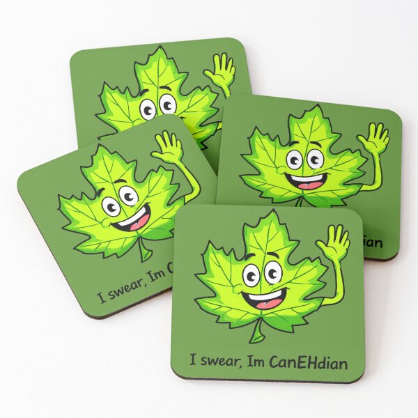 Item preview, Cheerful Canadian Maple Leaf Character designed and sold by NatalyArtStudio.