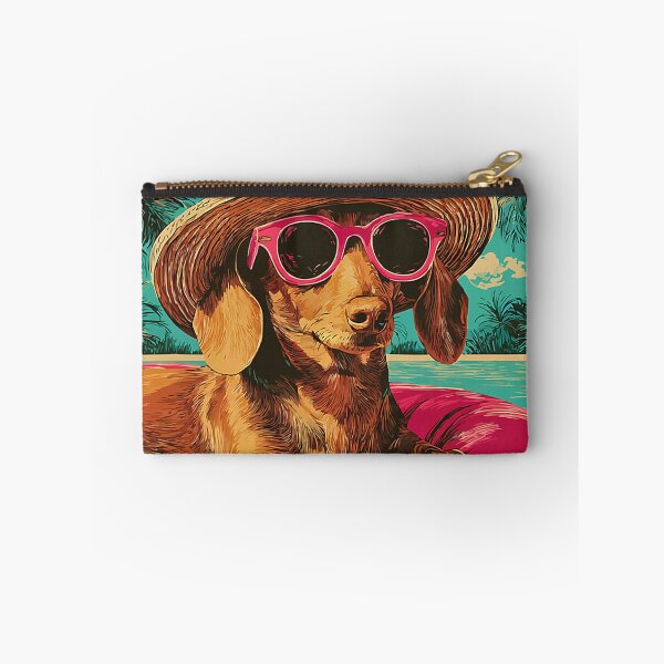 Item preview, Brown Dachshund with Sunglasses Cute Dog Tropical Pool Party designed and sold by Littermin.