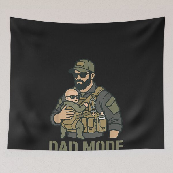 Item preview, Dad Mode Activated Tactical Dad Baby Carrier Military Father designed and sold by CriseldaBruning.