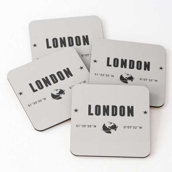 Item preview, London United Kingdom Coordinates Globe Typography designed and sold by capricedefille.