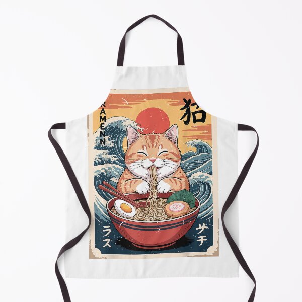 Item preview, Fat-Orange-Tabby-Cat-Eating-Ramen-Kawaii-Funny-Cat-Mom-Daddy-T-Shirt designed and sold by gidget-gadget.