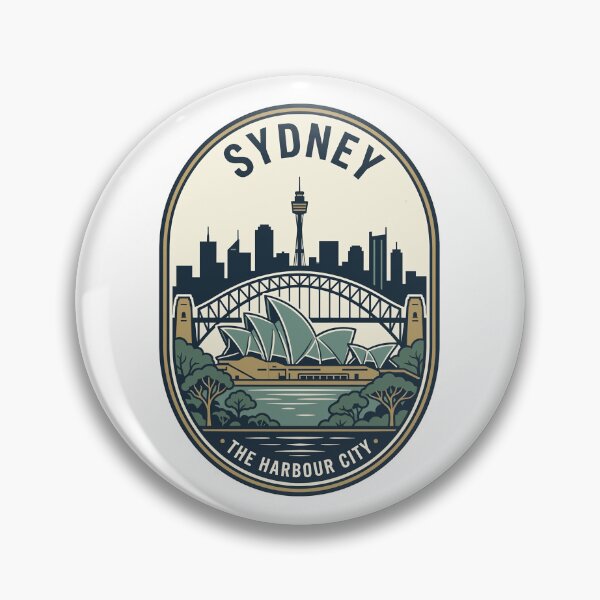 Item preview, Retro Sydney Australia Harbour City Landmark Badge designed and sold by k3rstman1.