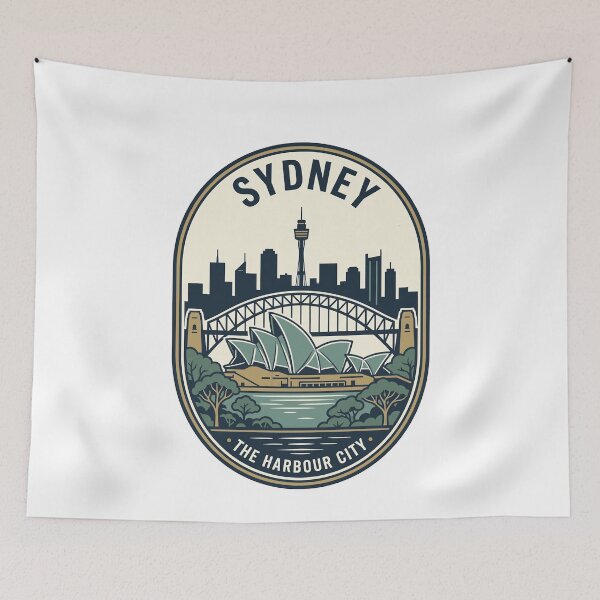Item preview, Retro Sydney Australia Harbour City Landmark Badge designed and sold by k3rstman1.