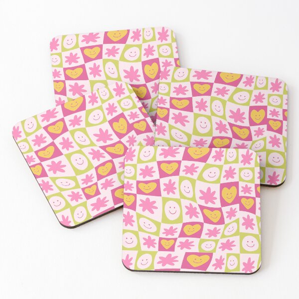 Item preview, Wavy Checkerboard Smiley Face - Cute Retro Y2K Pattern  designed and sold by nora8820.