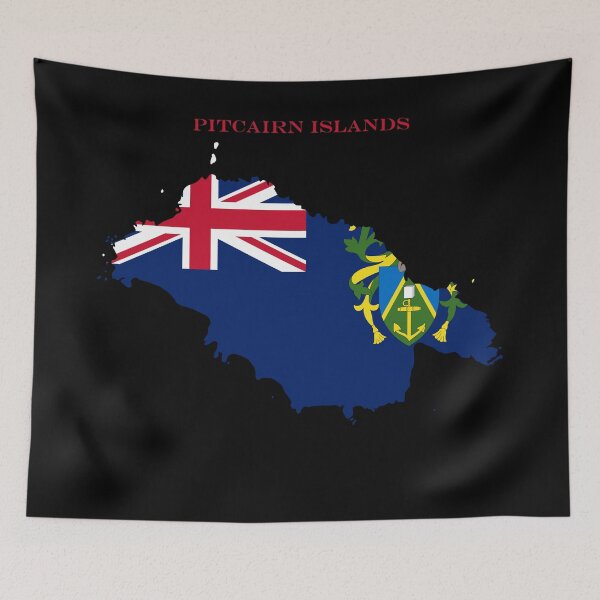 Item preview, Pitcairn Islands Map Flag Silhouette South Pacific Travel Pride Gift designed and sold by NTGUILTY.