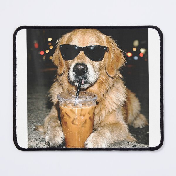 Item preview, Golden-Retriever-Drinking-Iced-Coffee-Funny-Dog-Meme-T-Shirt designed and sold by gidget-gadget.