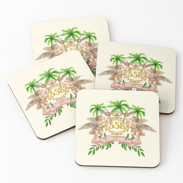 Item preview, Tropical Cherub Crest - Renaissance Love & Palms designed and sold by SilverSeaBKK.