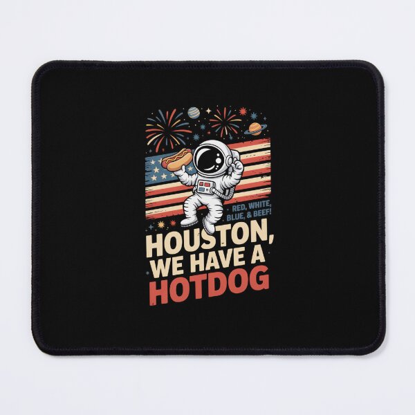 Item preview, Houston We Have A Hotdog Astronaut 4th of July Space designed and sold by SuperAndSocial.